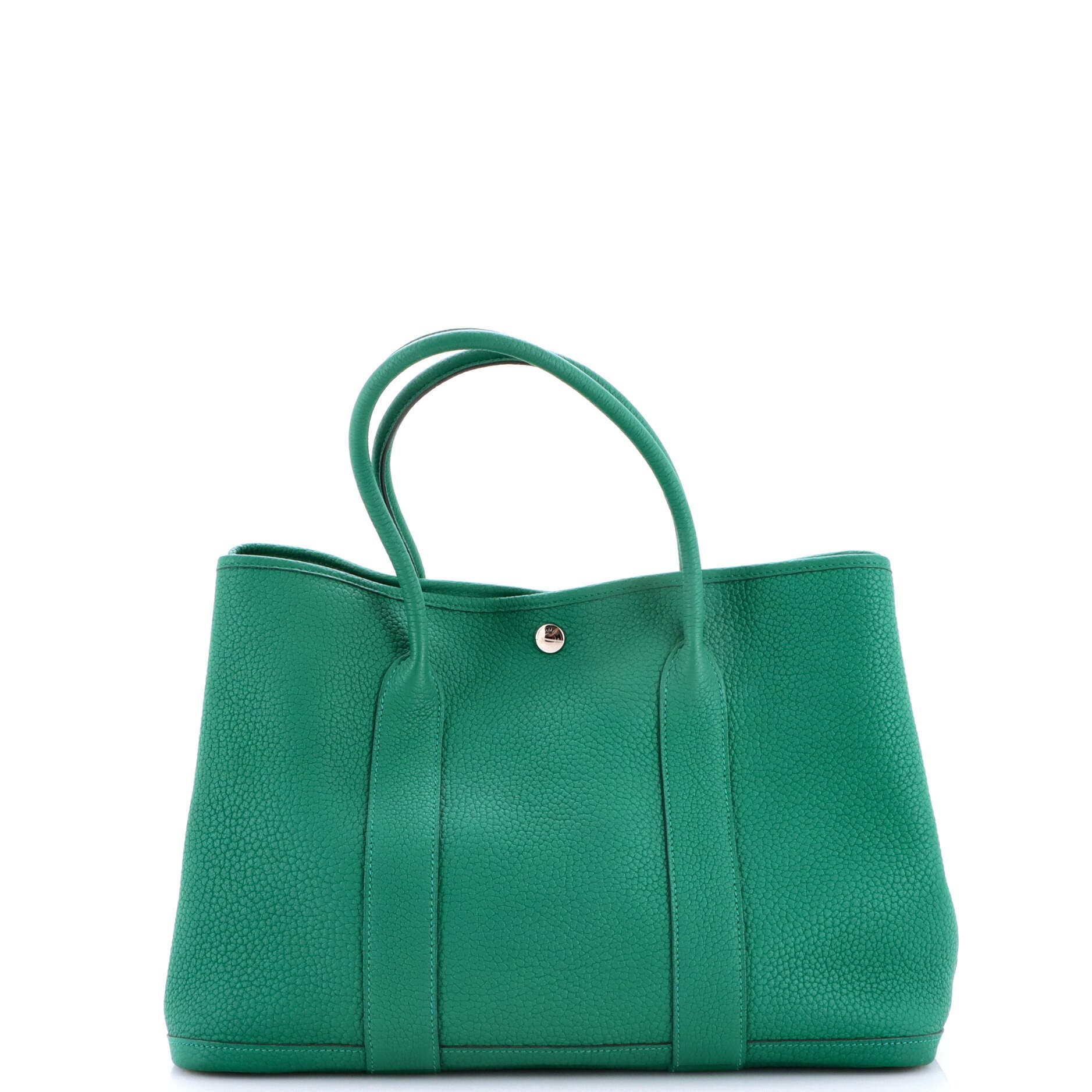 Pre-Owned Hermes Garden Party Tote Leather 36, Alternate, color, Vert Vertigo