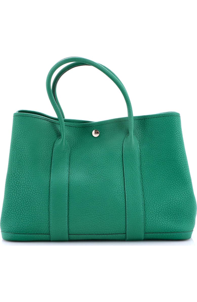 Pre-Owned Hermes Garden Party Tote Leather 36, Alternate, color, Vert Vertigo