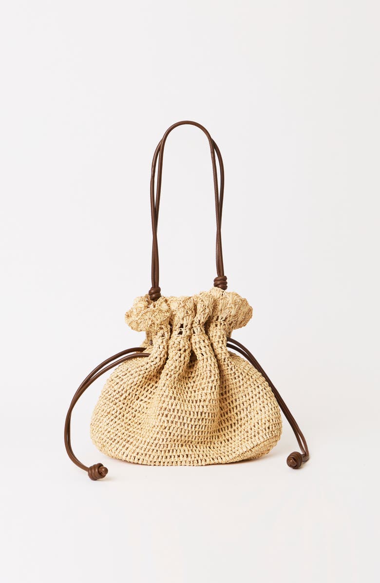 BTB Los Angeles Marcela Bag, Main, color, Natural/Chocolate