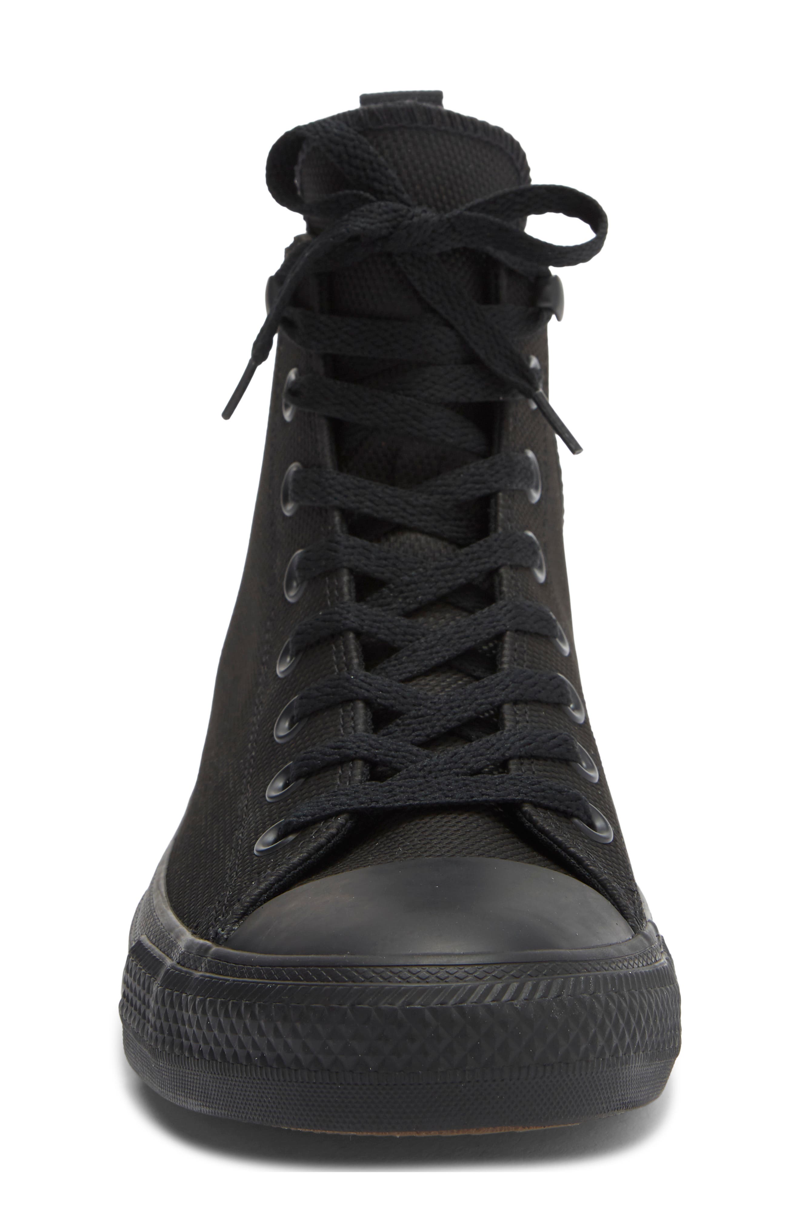 Chuck Taylor® All Star® Waterproof TecTuff® High Top Sneaker, Alternate, color, BLACK/ BLACK/ BLACK