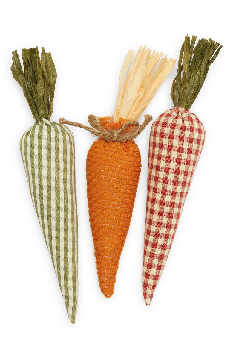 SEASONAL ABODE Fabric Carrot Decor, Main, color, 