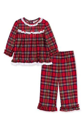 Little Me Plaid Two-piece Pajamas In Multi
