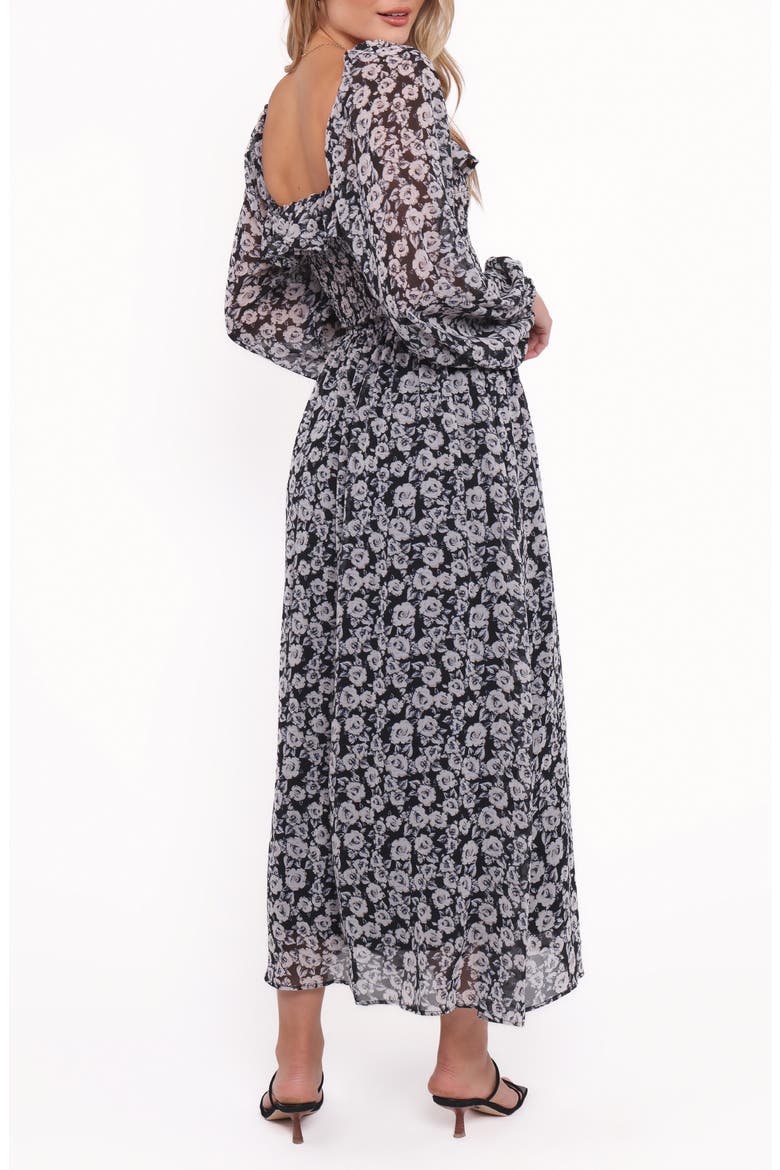 Faith Floral Print Long Sleeve Maxi Dress, Alternate, color, BLACK FLORAL