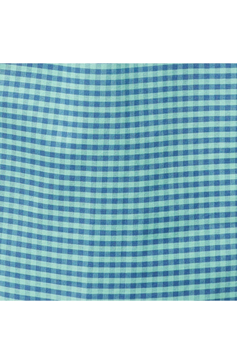 Brooks Brothers Regular Fit Gingham Check Non-Iron Short Sleeve Stretch Cotton Button-Down Oxford Shirt, Alternate, color, 