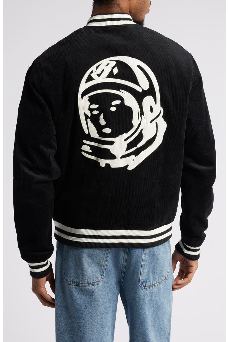 Space Crew Corduroy Bomber Jacket, Alternate, color, BLACK