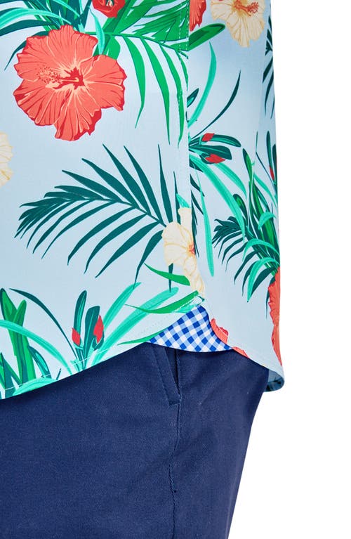 Construct Tropical Woven Short Sleeve Shirt In Multi