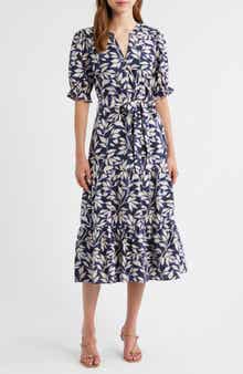 Rails Eliana Print Tiered Midi Dress