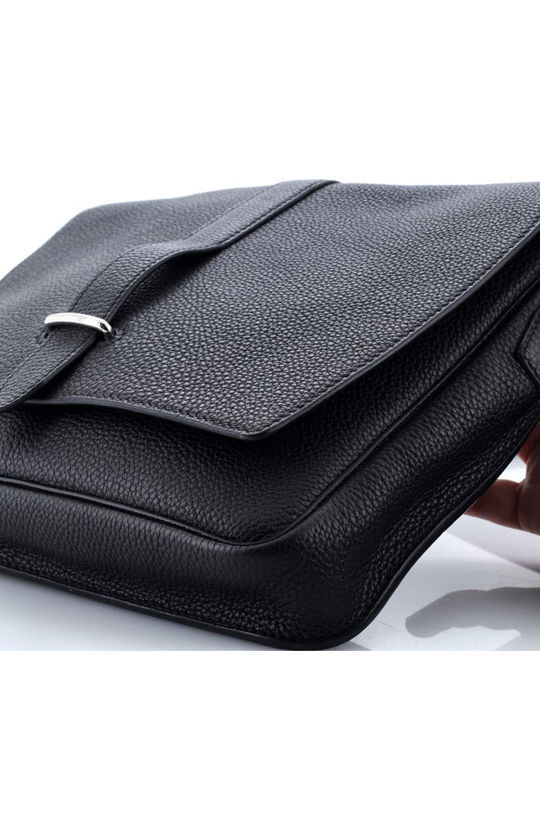 Pre-Owned Hermes Steve Light Junior Messenger Bag Togo, Alternate, color, Bleu Indigo