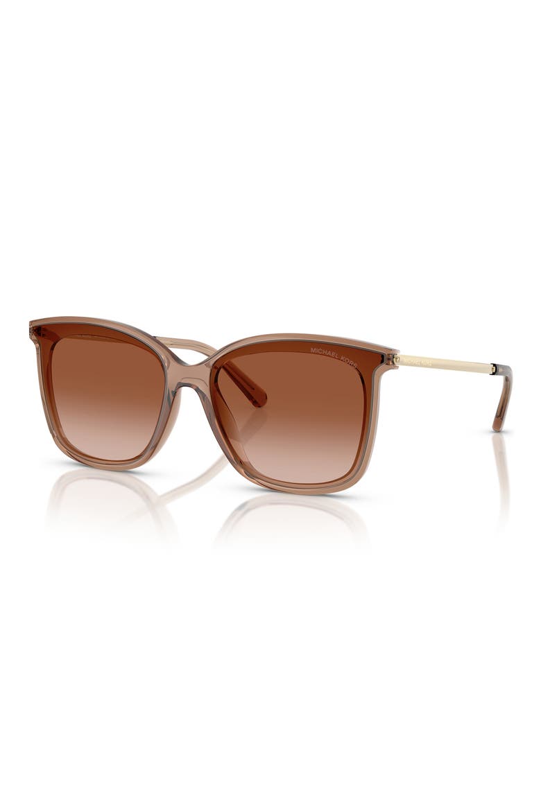 61mm Gradient Square Sunglasses, Alternate, color, BROWN GRAD
