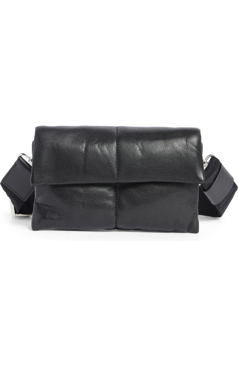 AllSaints Ezra Quilted Crossbody Bag, Main, color, Black