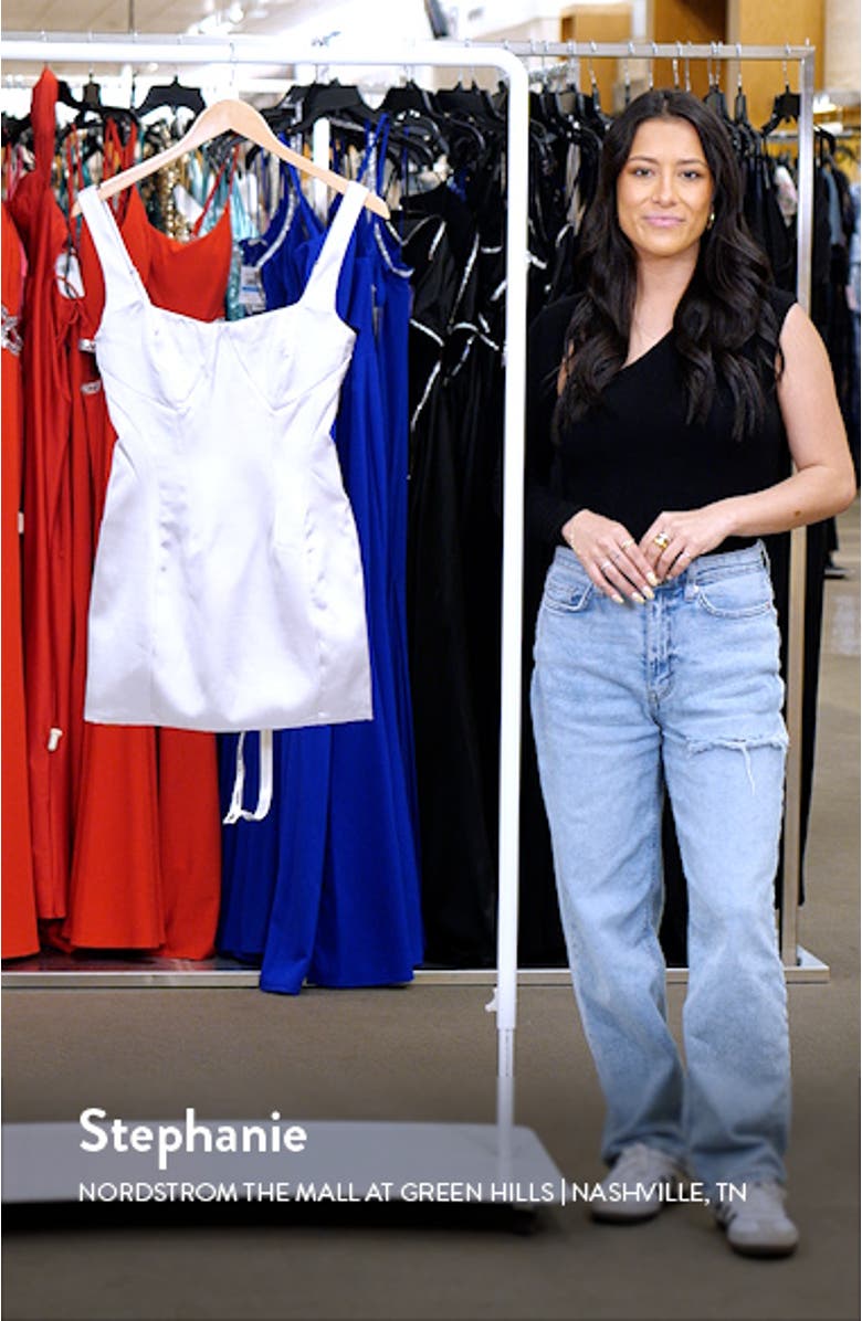 High Shine Satin Minidress, sales video thumbnail