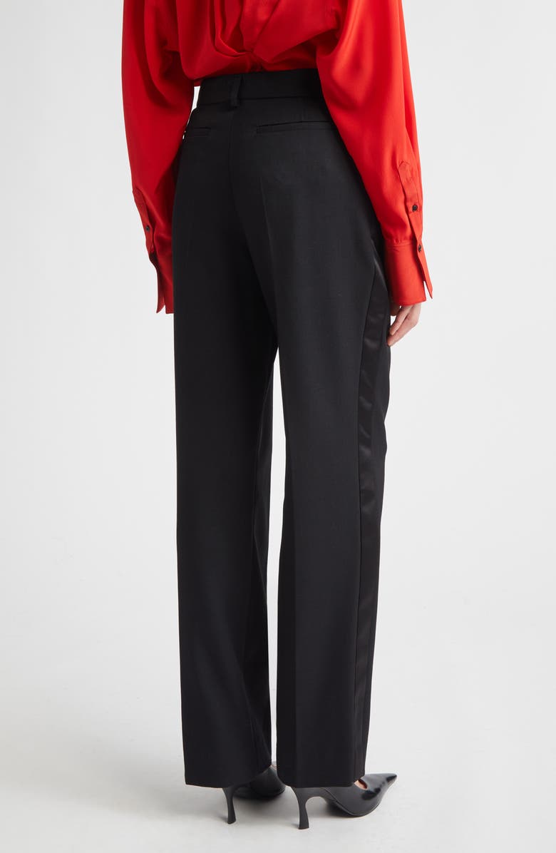 Victoria Beckham Tailored Straight Leg Trousers, Alternate, color, Black
