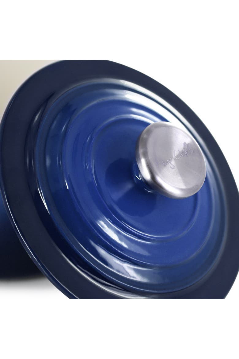2 Quart Enameled Cast Iron Sauce Pan, Alternate, color, Dark Blue
