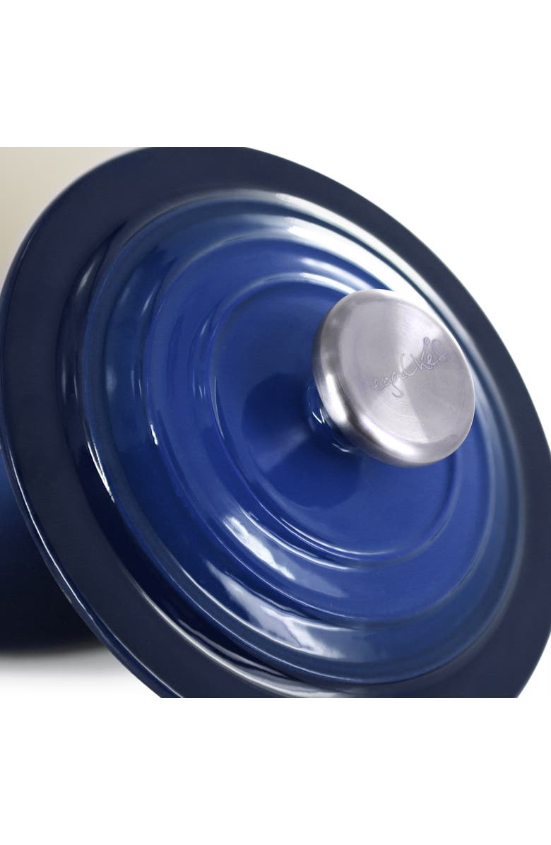 Megachef 2 Quart Enameled Cast Iron Sauce Pan, Alternate, color, Dark Blue