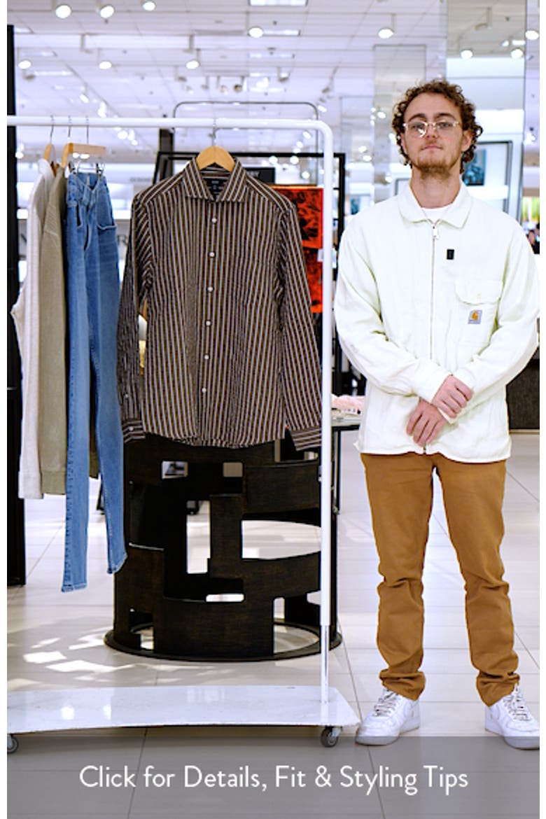 Dupree Stripe Cotton Blend Seersucker Button-Up Shirt video