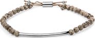Haus of Brilliance Sterling Silver Jasper Bead Station Bracelet Bolo Clasp