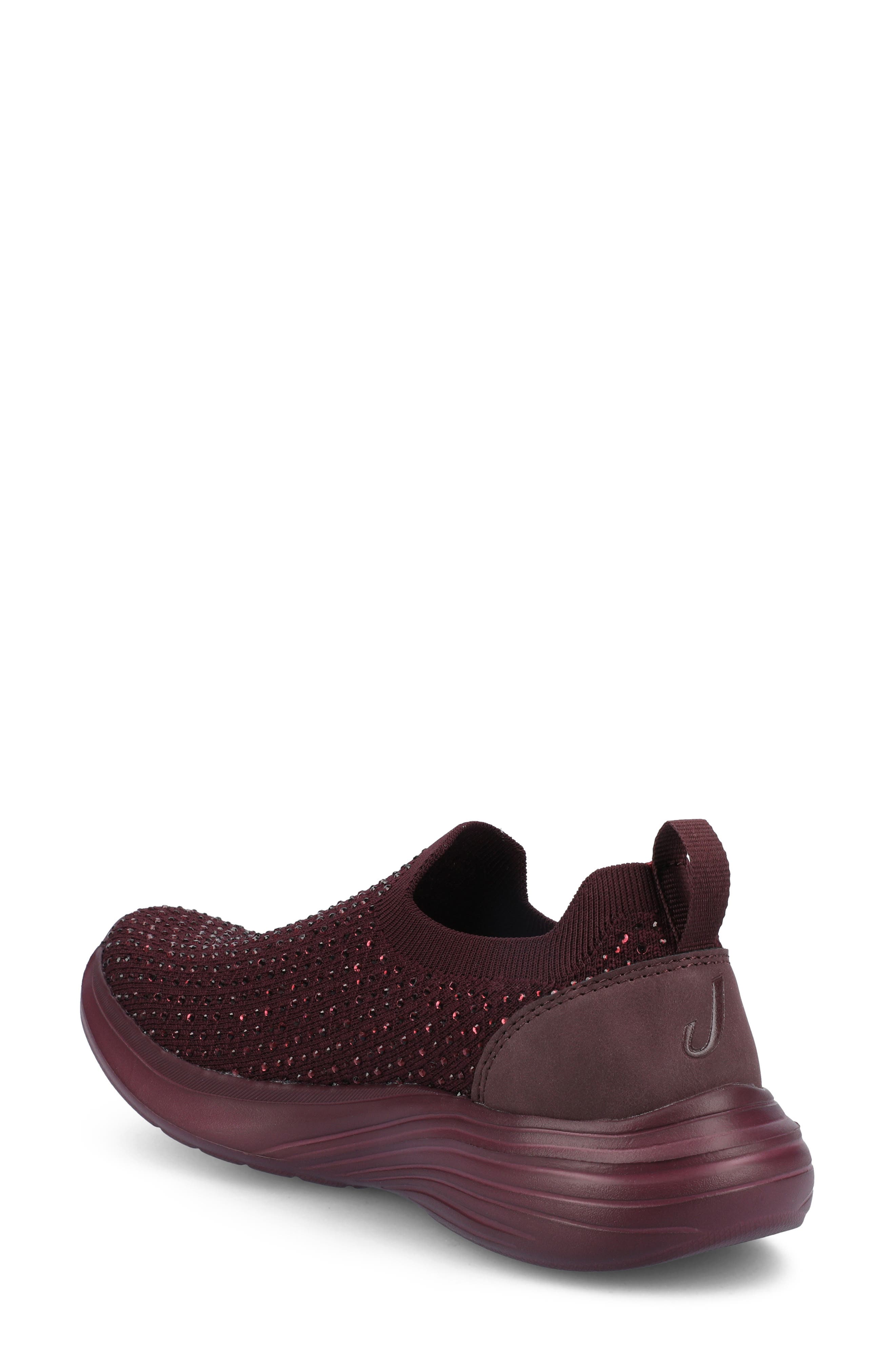 Linnea Knit Sneaker, Alternate, color, WINE/BLING