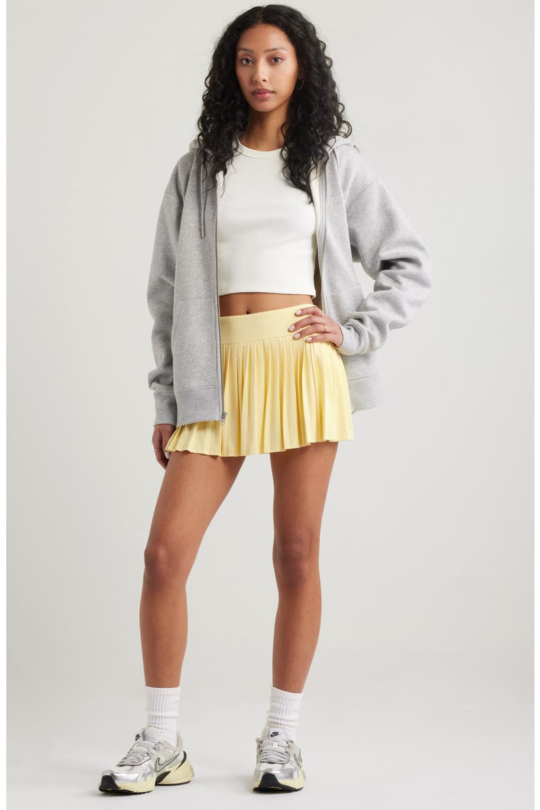 Pleated Miniskort, Alternate, color, YELLOW MELLOW