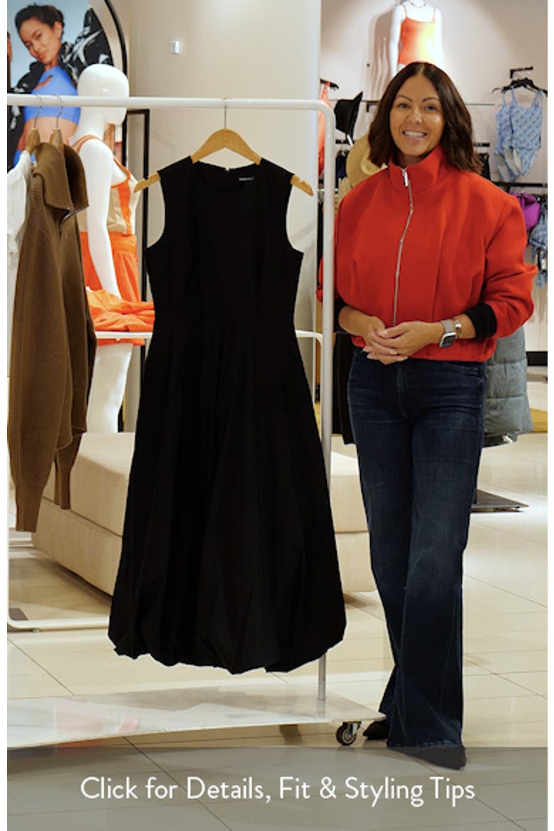 Sleeveless Bubble Hem Midi Dress video