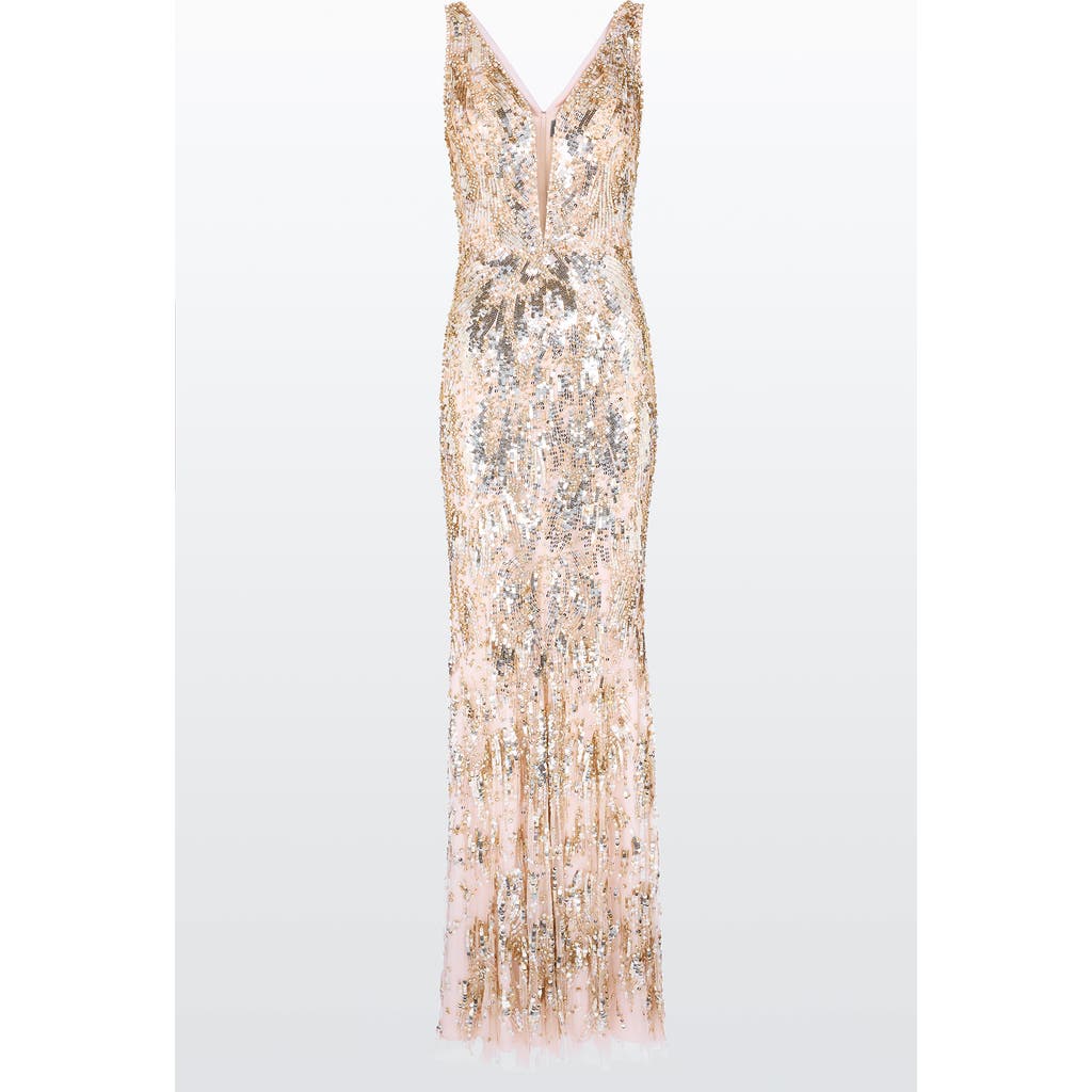 Jenny Packham Marion Maxi Dress In Gold