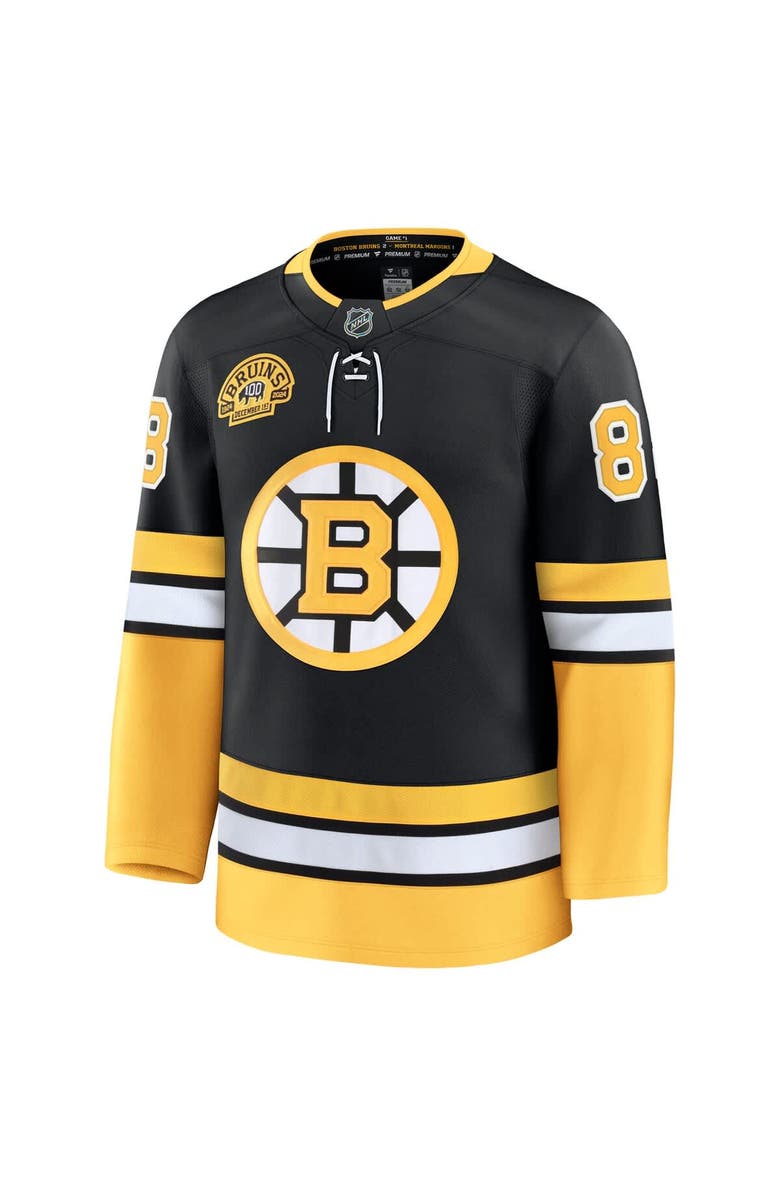 FANATICS Men's Fanatics David Pastrnak Black Boston Bruins Alternate 100th Anniversary Premium Jersey, Alternate, color, 