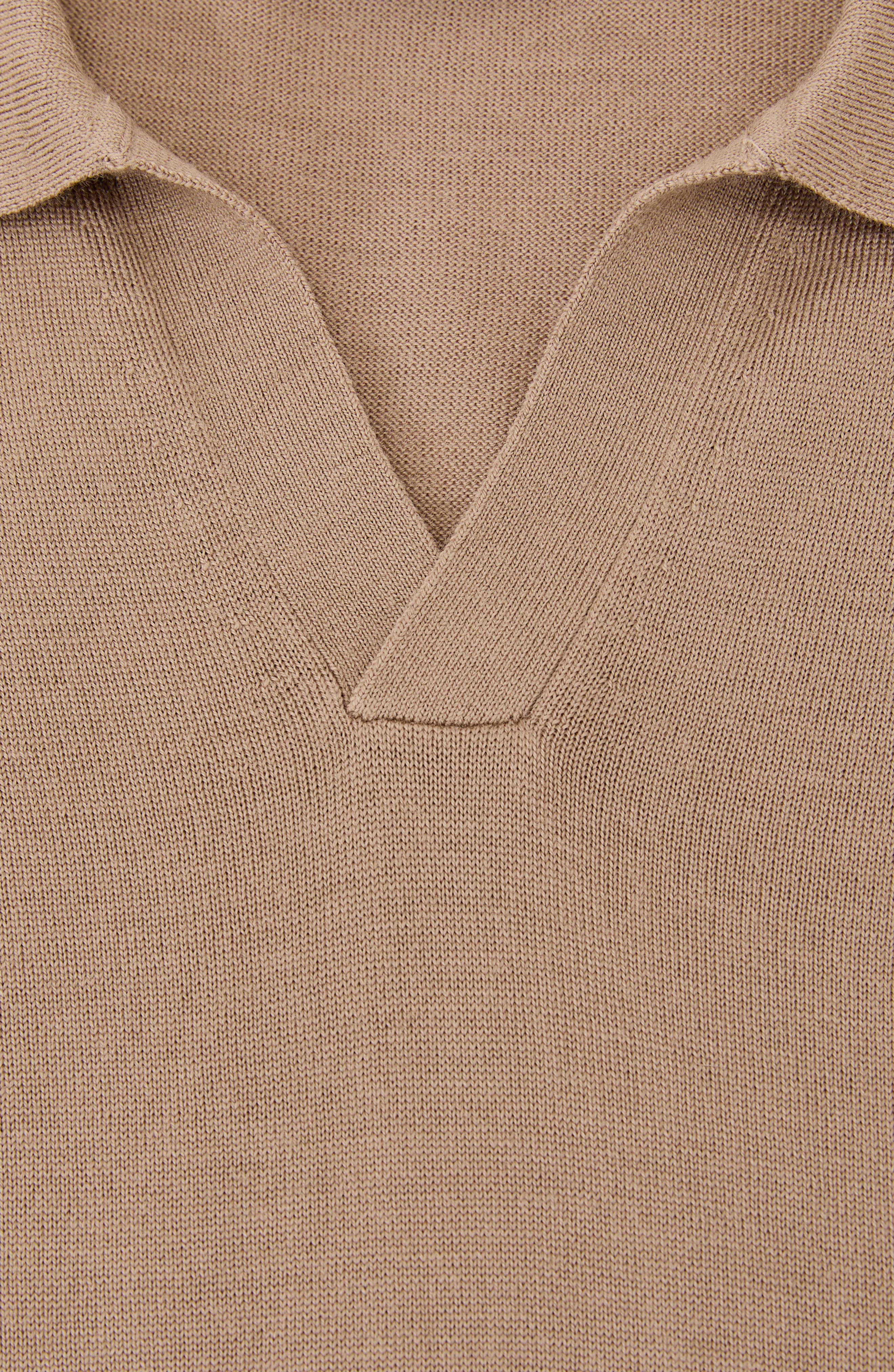 Мужские Reiss Duchie Johnny Collar Short Sleeve Wool Polo Sweater — фото 5