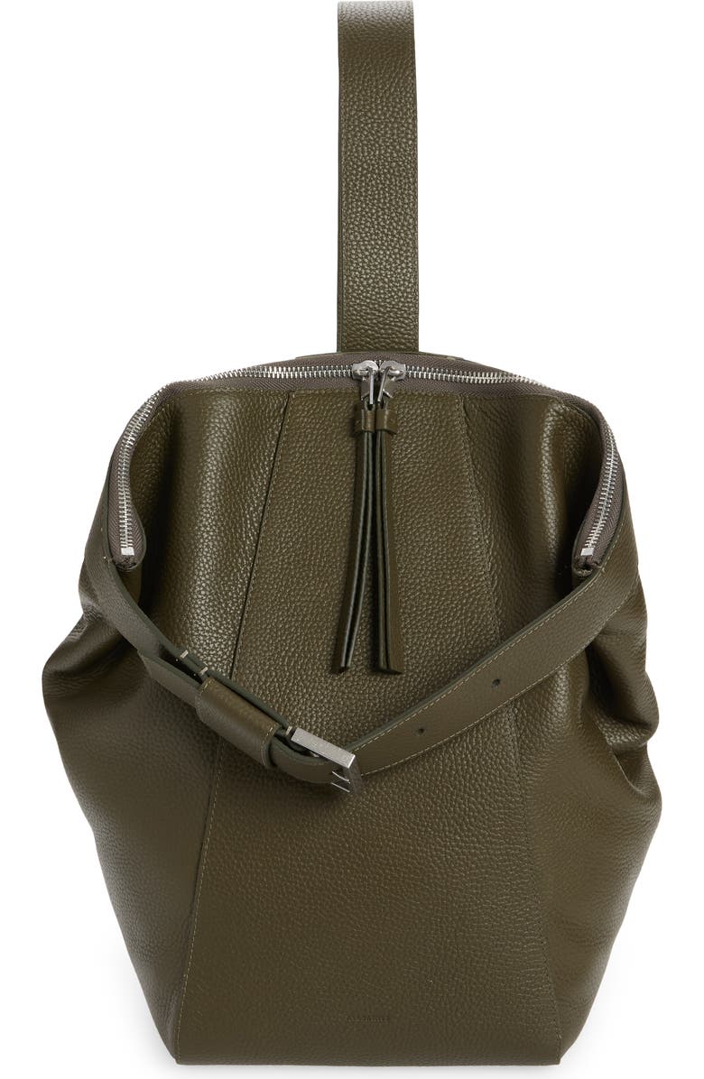 AllSaints Anouck Sling Leather Backpack, Main, color,