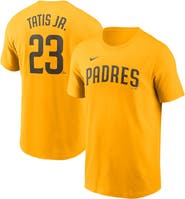 Nike Men's Nike Fernando Tatis Jr. Gold San Diego Padres Fuse Name & Number T-Shirt