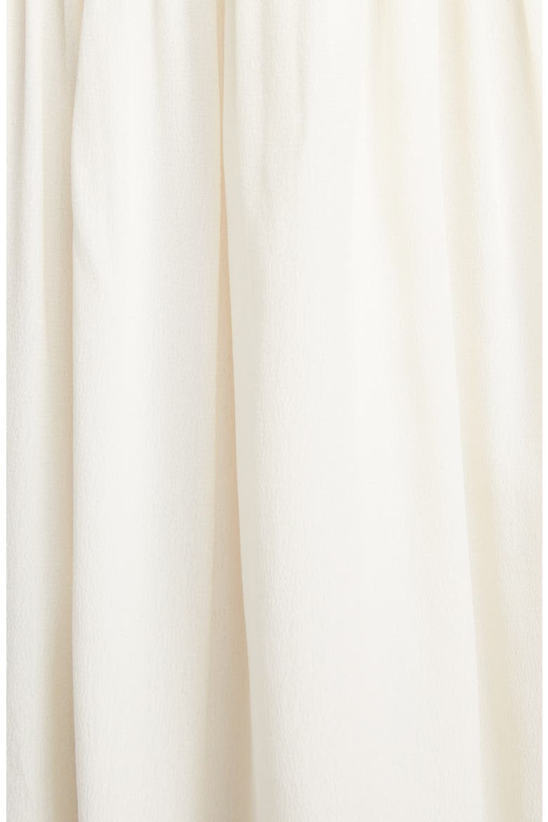 Nalatia Shirred Silk Crêpe de Chine A-Line Dress, Alternate, color, ECRU