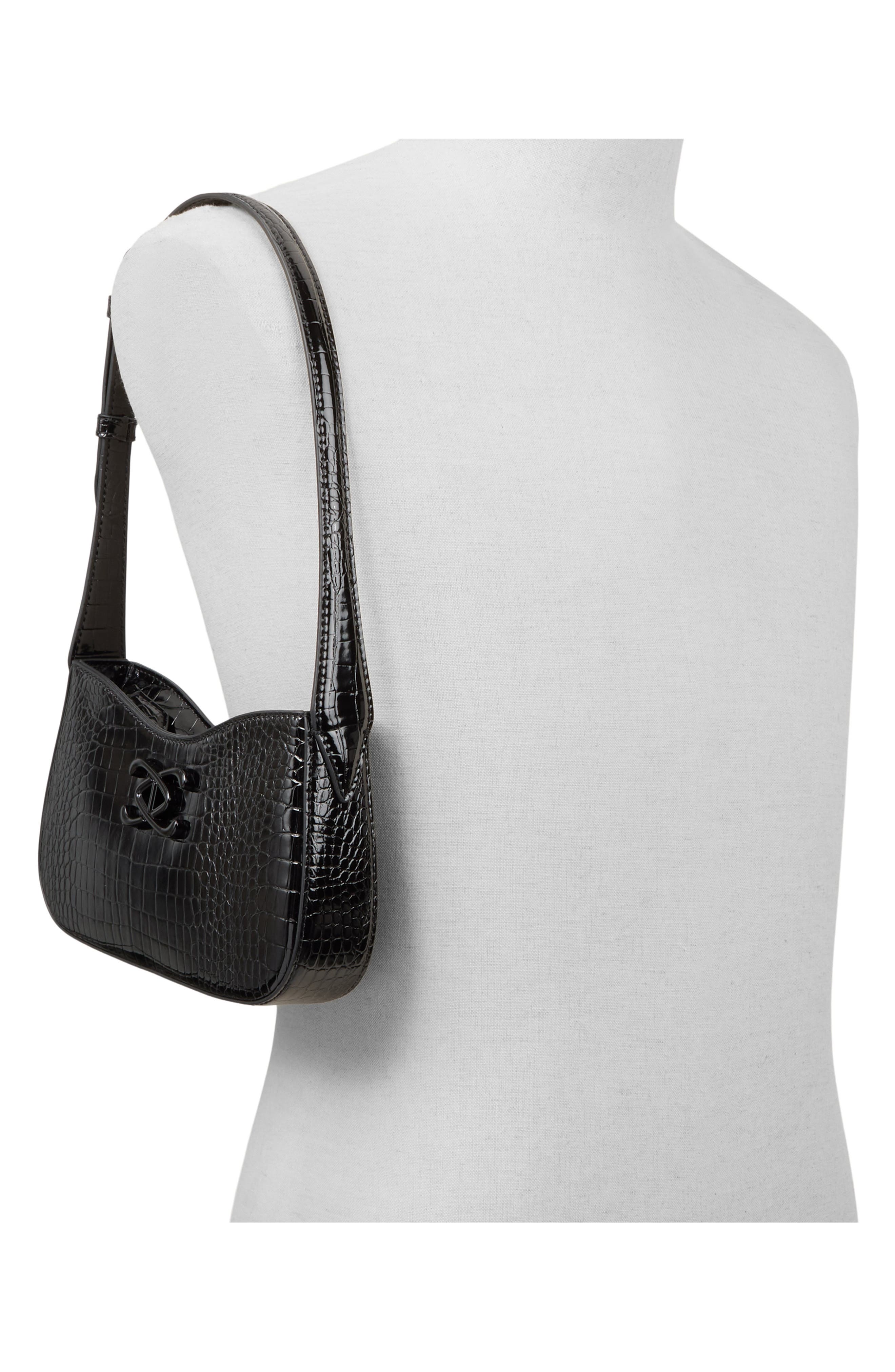 ALDO Charli SHoulder Bag, Alternate, color, Black/Black