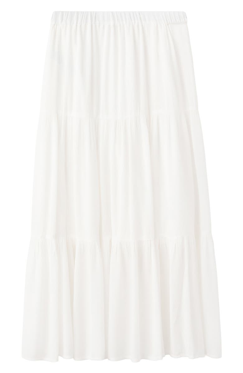 MANGO TEEN Tiered Maxi Skirt, Alternate, color, Off White