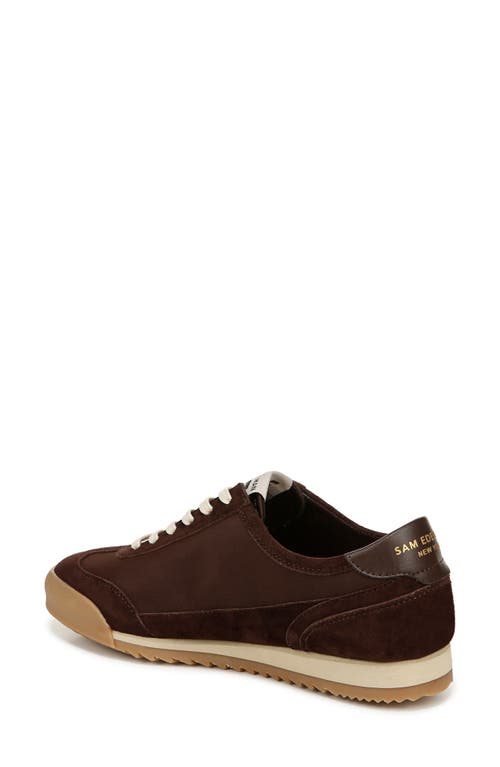 Sam Edelman Ivey Lace Up Sneaker Cafe Noir Brown Nylon