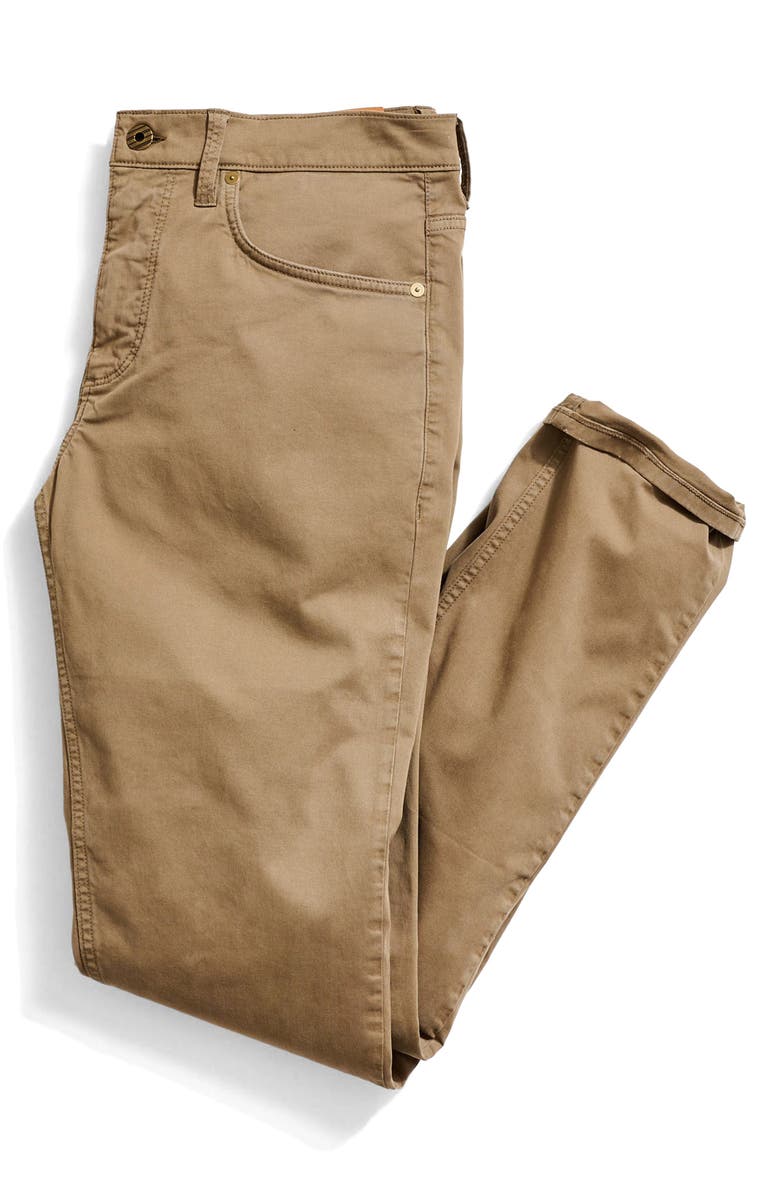 Billy Reid Cochran Stretch Cotton Five Pocket Pants, Alternate, color, Moss Green