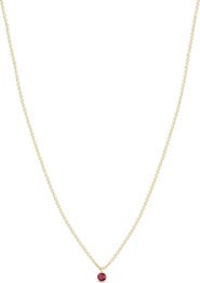 Zoë Chicco 14K Gold Bezel Birthstone Necklace