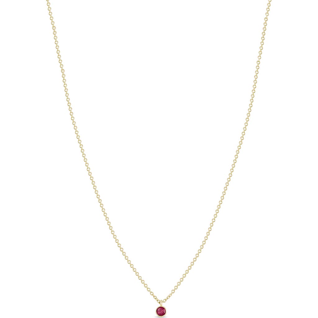 Zoë Chicco Dangling Semiprecious Stone Choker In Gold