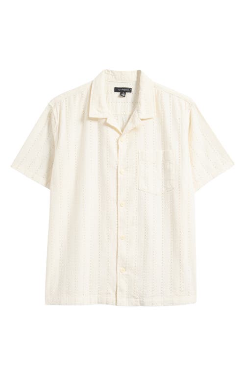 Treasure & Bond Embroidered Eyelet Cotton Camp Shirt