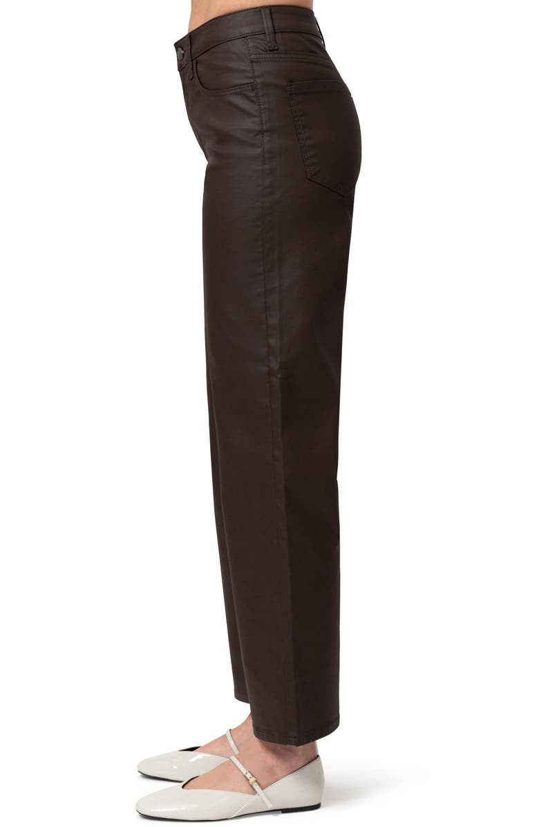 Mavi Jeans Alena Coated Wide Leg Jeans, Alternate, color, Brown Coated