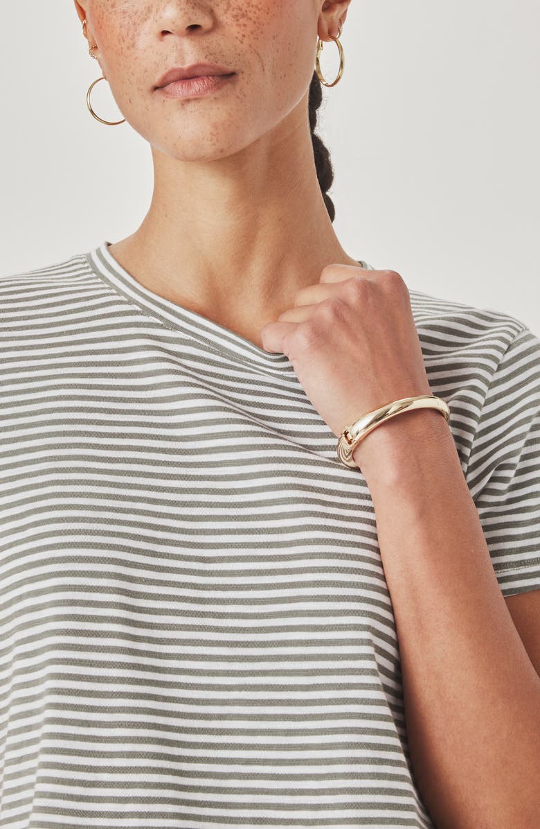 Splendid Louisa Stripe T-Shirt, Alternate, color, Soft Green/ White