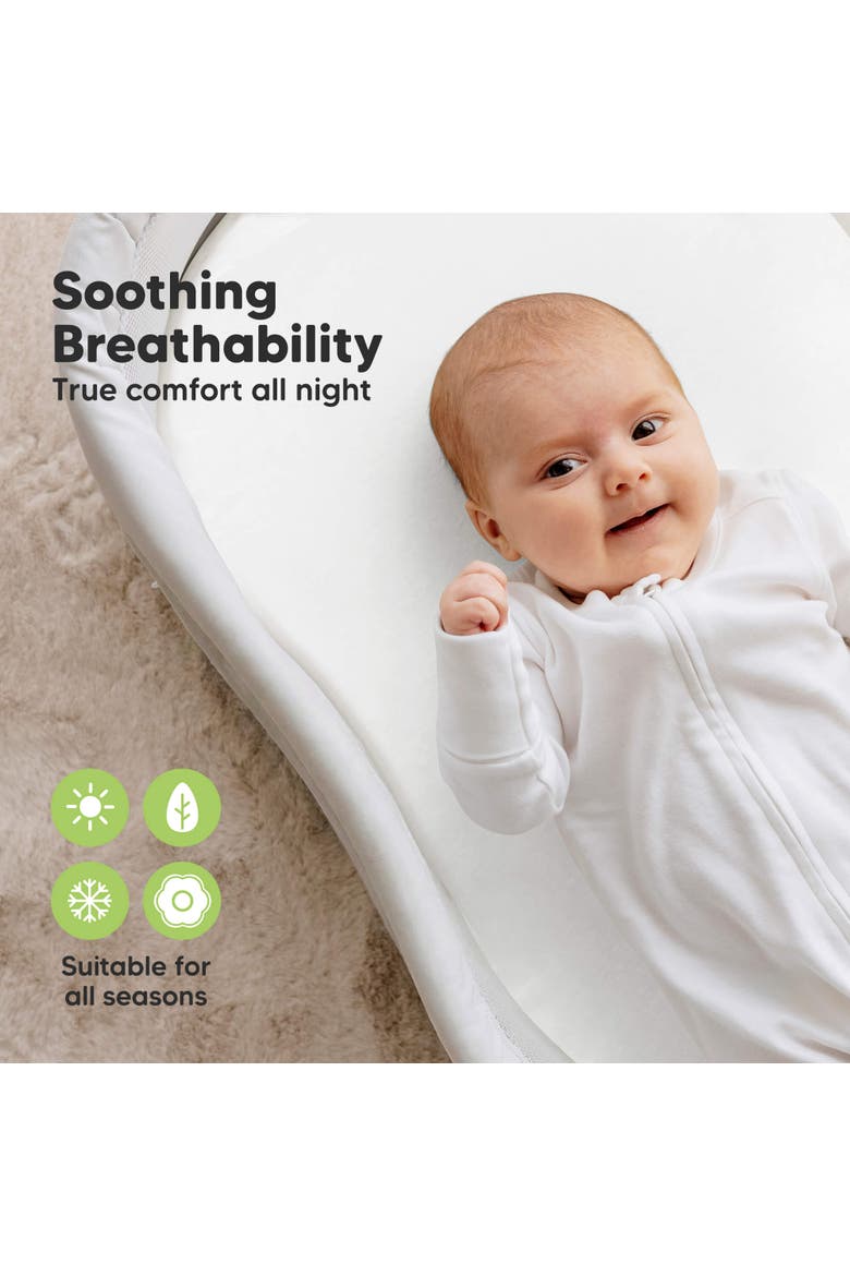 2-Pack Soothe Fitted Bassinet Sheets, Alternate, color, Soft White