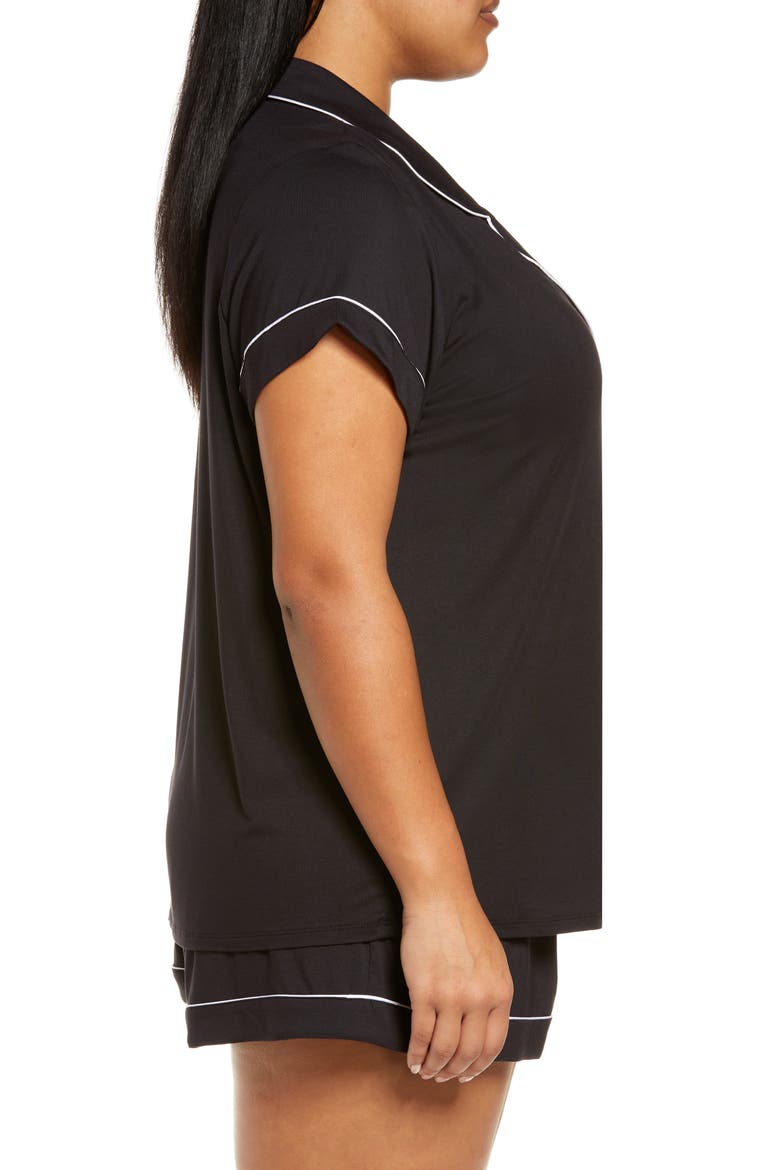 Moonlight Eco Short Pajamas, Alternate, color, BLACK