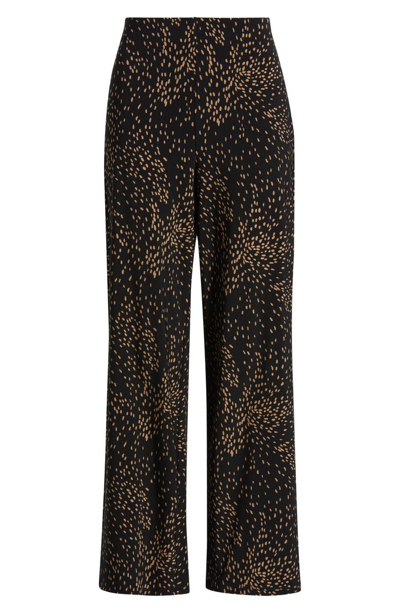 AK ANNE KLEIN Print Wide Leg Pull On Pants, Alternate, color, Anne Black/ Vicuna