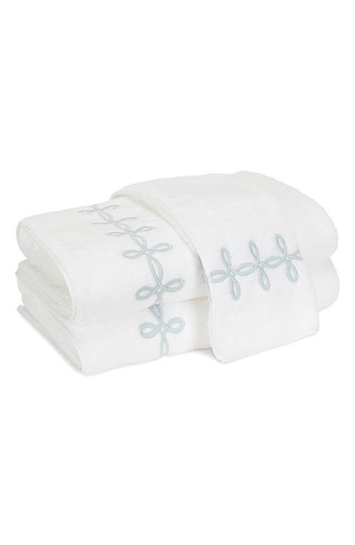 Matouk Gordian Knot Wash Cloth In Blue