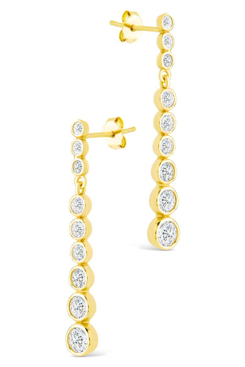 Ianthe Brillient Cubic Zirconia Drop Earrings, Alternate, color, GOLD