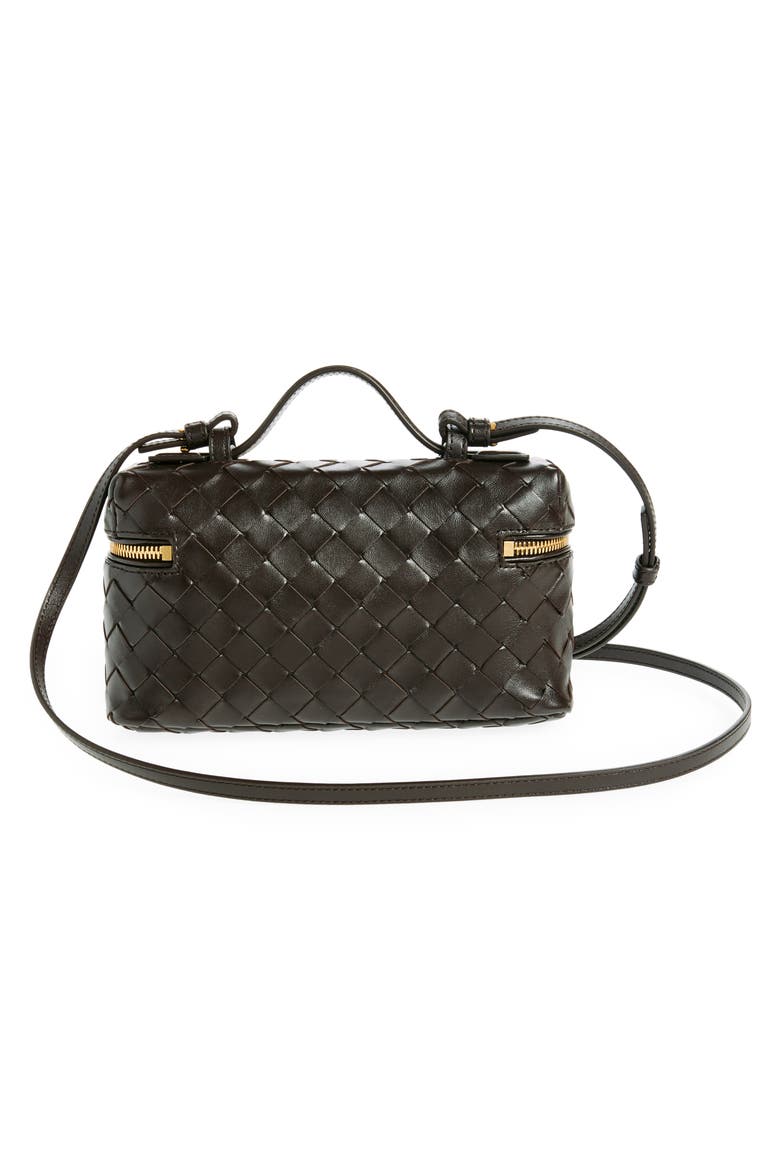 Intrecciato Leather Convertible Vanity Case, Alternate, color, 2132 FONDANT-GOLD