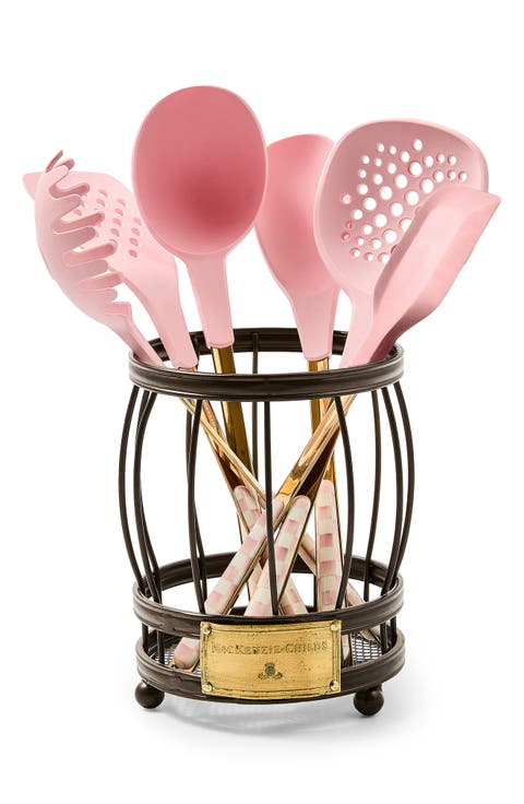 Rosy Check Utensil Caddy Set