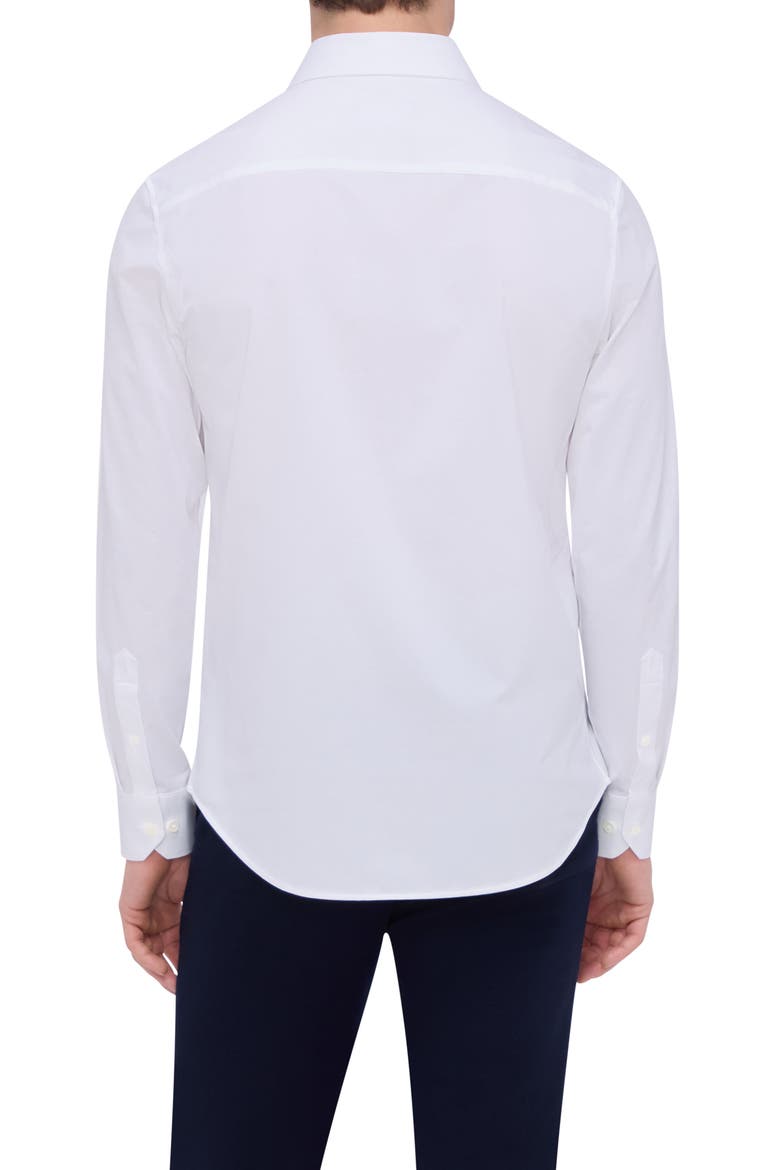 OoohCotton® Solid Button-Up Shirt, Alternate, color, WHITE