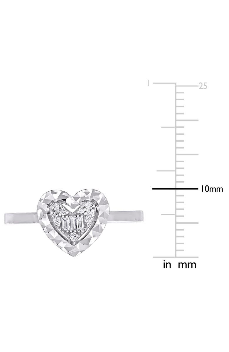 Julianna B. Diamond Heart-Shape Cluster Ring 14k, Alternate, color, 14K White Gold