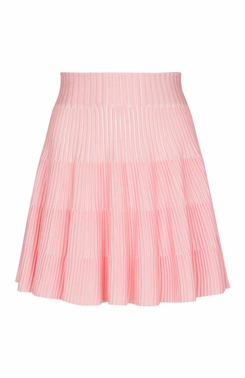 Balmain A-line Textured Knit Skirt