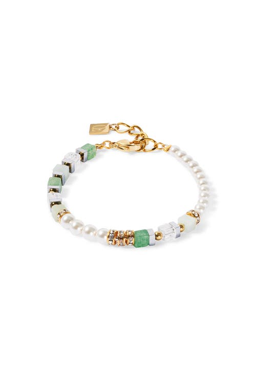 Coeur De Lion Precious Fusion Offset Gold Bracelet In White