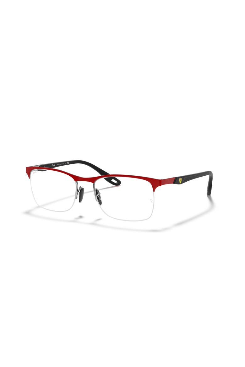 54mm Square optical glasses, Main, color, Red